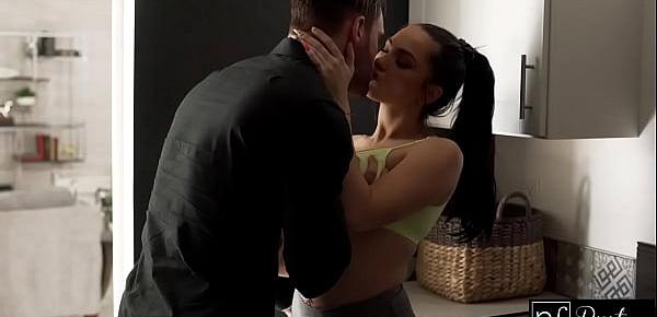  Busty Brunette MJ Fresh Seduces Busy BF for Sensual BJ and Fuck - S12E12
